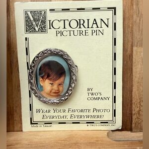 Vintage Victorian Picture Pin brooch by Two's Company